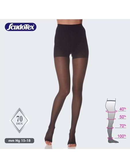 Scudotex Preventine kompresivne hulahop čarape bez prstiju 70 DEN 822 Scudotex Preventine kompresivne hulahop čarape bez prstiju 70 DEN 822