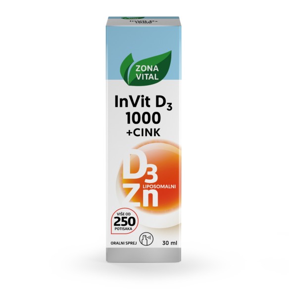 Zona Vital InVit D3 1000+Cink Oralni sprej
