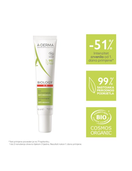 A-Derma Biology AR dermatološka njega protiv crvenila A-Derma Biology AR dermatološka njega protiv crvenila