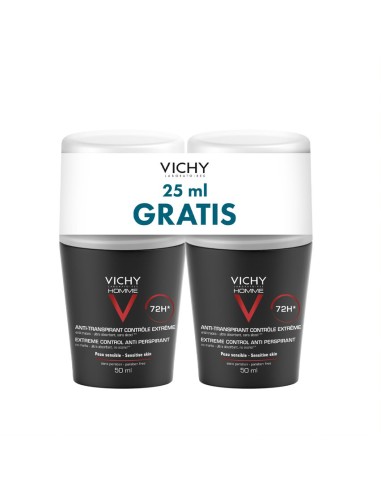 Vichy Homme deo roll-on 72h DUO