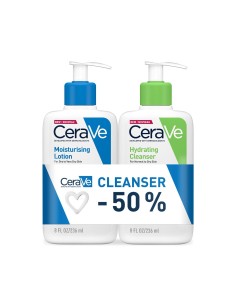 CeraVe Hidratantni losion 236 ml + Emulzija za čišćenje 236 ml