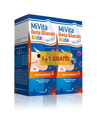 Hamapharm MiVita Beta Glucan Kids 1+1 PROMO