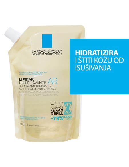 La Roche-Posay LIPIKAR ulje + eko punjenje za suhu kožu sklonu atopiji (čišćenje)