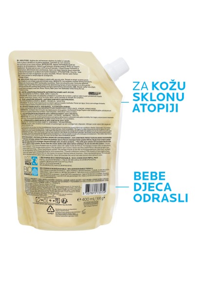 La Roche-Posay LIPIKAR ulje + eko punjenje za suhu kožu sklonu atopiji (čišćenje)