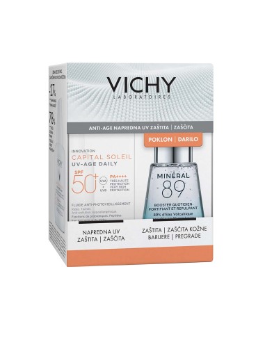 Vichy Capital Soleil UV-age Daily SPF50+ + Mineral 89 Booster 30 ml PROMO