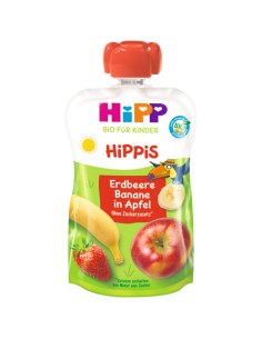 Hippis Bio Jabuka s bananom i jagodom (8521-01)