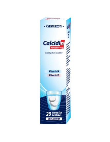 Calcidin Kalcij + Vitamin D + Vitamin K šumeće tablete