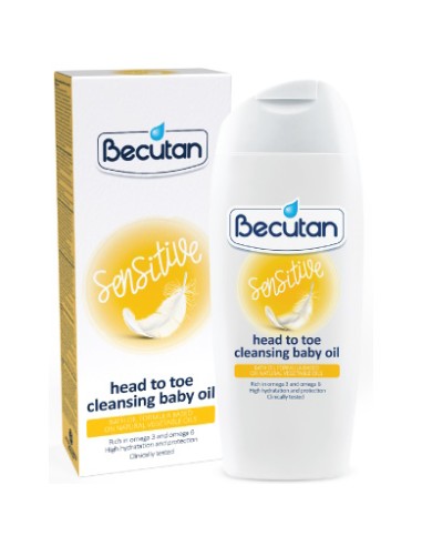 Becutan Sensitive Head to toe cleansing baby oil