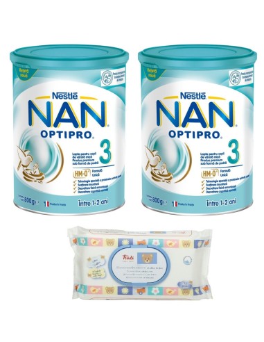 NAN 3 Optipro mlijeko za dojenčad + Trudi vlažne maramice POSEBNA PONUDA