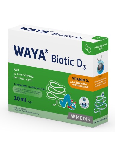 Medis Waya Biotic D3 kapi za novorođenčad, dojenčad i djecu