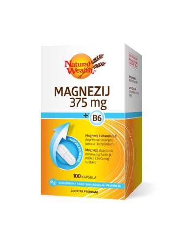 Natural Wealth Magnezij 375 + B6 kapsule