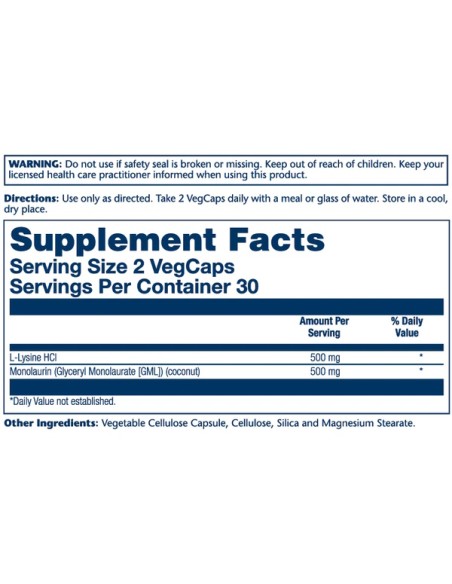 Solaray L-Lysine Monolaurin 1:1 kapsule