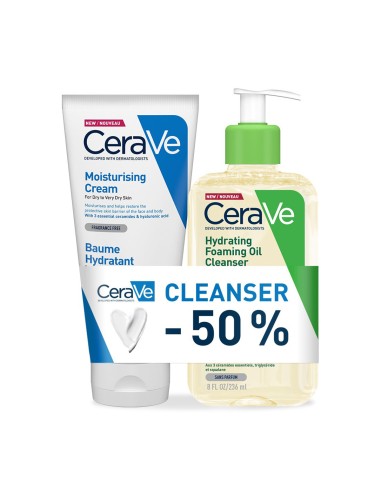 CeraVe Hydrating Oil Cleanser hidratantno ulje za čišćenje 236 ml + Hidratantna krema 177 ml