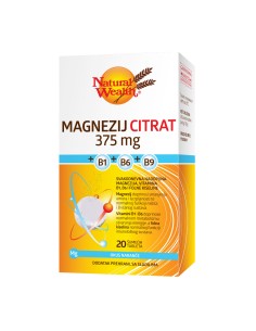 Natural Wealth Magnezij citrat 375 + B1 + B6 + B9 šumeće tablete