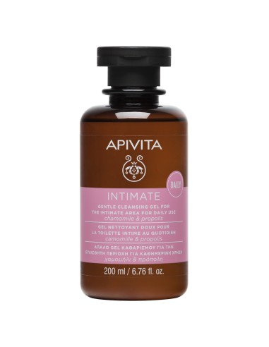 Apivita Intimate Gentle Cleansing Gel for Daily Use with chamomile and propolis
