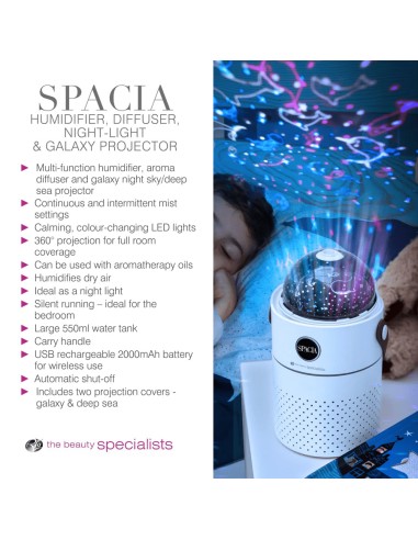 Rio Spacia aroma difuzor, ovlaživač zraka i noćno svjetlo Rio Spacia aroma difuzor, ovlaživač zraka i noćno svjetlo