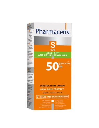 Pharmaceris S Medi Acne protect zaštitna krema PF50+ za mješovitu i masnu kožu sklonu aknama