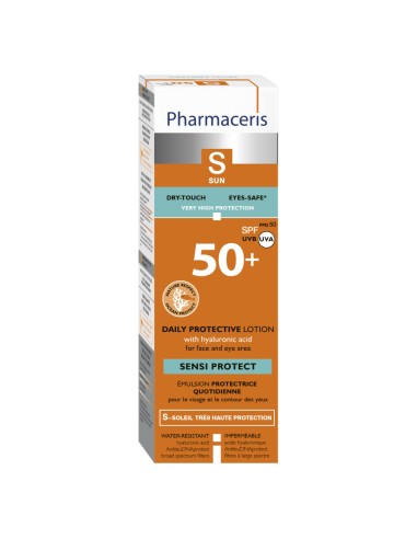 Pharmaceris S Sensi Protect zaštitna krema od sunca SPF50+ za osjetljivo lice i oči
