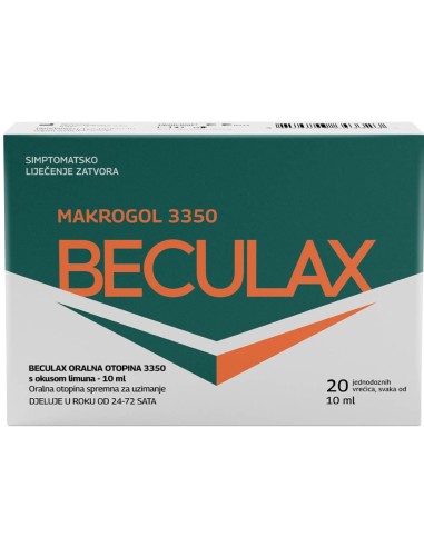 Beculax Makrogol 3350 oralna otopina