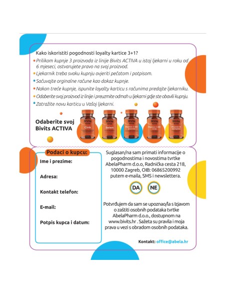 Bivits 3+1 Kartica vjernosti