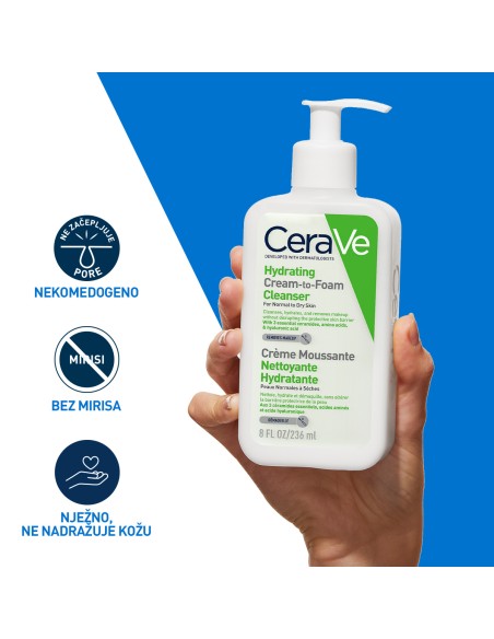 CeraVe Hidratantna kremasto-pjenušava emulzija za čišćenje
