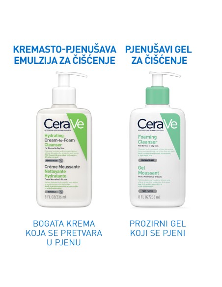 CeraVe Hidratantna kremasto-pjenušava emulzija za čišćenje