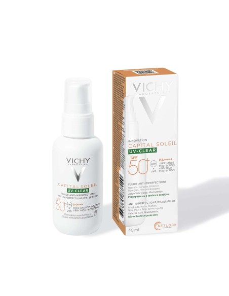 Vichy Capital Soleil UV-Clear Fluid za zaštitu od sunca protiv nepravilnosti SPF50+