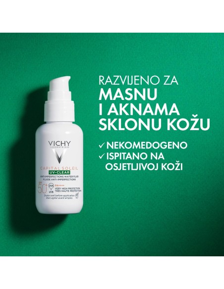 Vichy Capital Soleil UV-Clear Fluid za zaštitu od sunca protiv nepravilnosti SPF50+