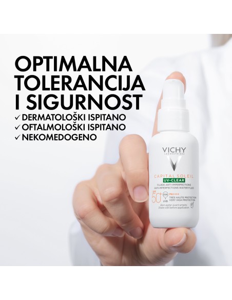 Vichy Capital Soleil UV-Clear Fluid za zaštitu od sunca protiv nepravilnosti SPF50+