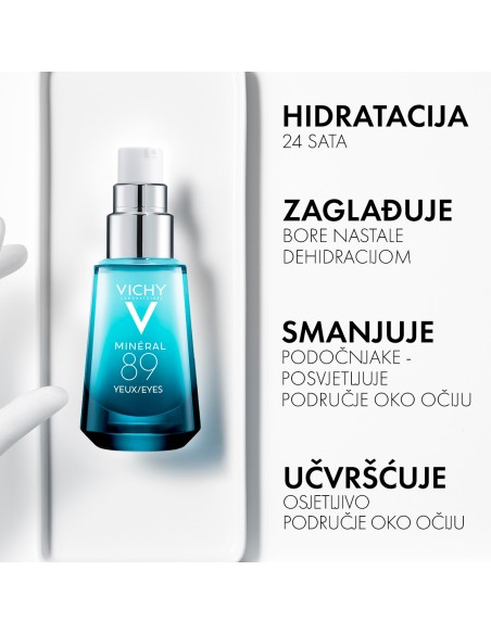 Vichy Mineral 89 Eyes Snažnija i punija koža oko očiju s hijaluronskom kiselinom