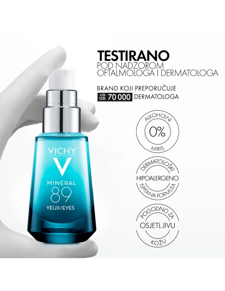 Vichy Mineral 89 Eyes Snažnija i punija koža oko očiju s hijaluronskom kiselinom