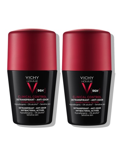 Vichy Homme Deo-Duo paket: Clinical Control roll-on dezodorans testiran za kontrolu prekomjernog znojenja do 96h