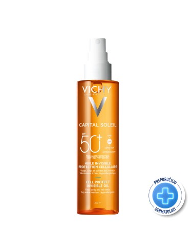 Vichy Capital Soleil Zaštitno ulje za lice, tijelo i vrhove kose SPF50+