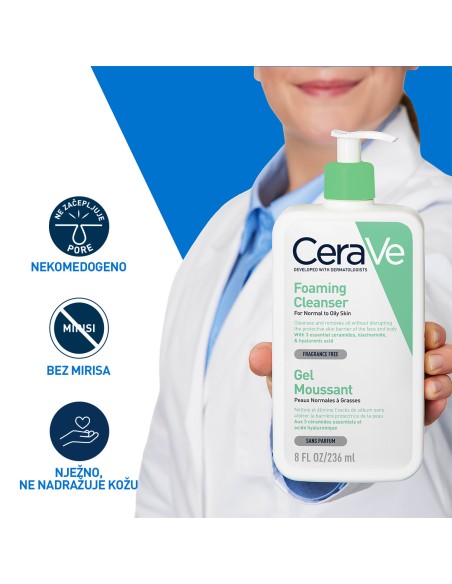 CeraVe Pjenušavi gel za čišćenje za normalnu do masnu kožu 88 ml uz Cerave iznad 20€
