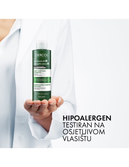 Vichy Dercos Piling šampon za dubinsko čišćenje protiv prianjajuće prhuti i sebuma