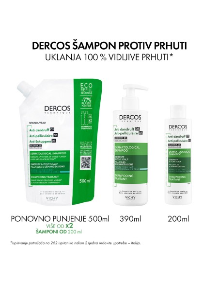 Vichy Dercos Šampon protiv prhuti za normalnu/masnu kosu Refill