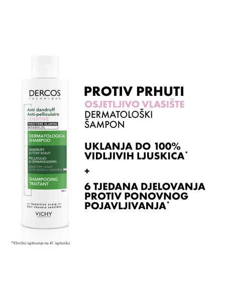 Vichy Dercos Šampon protiv prhuti za osjetljivo vlasište bez sulfata