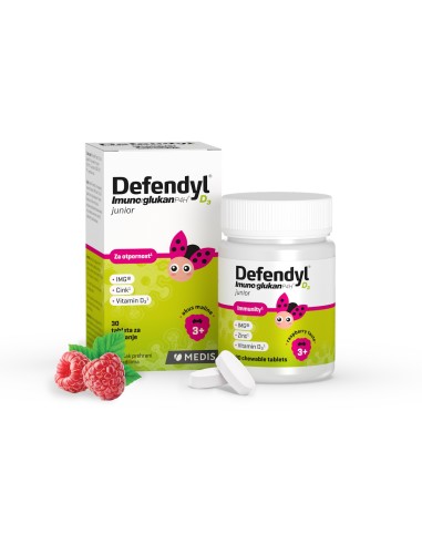 Medis Defendyl Imuno&glukan P4H D3 tablete za žvakanje Medis Defendyl Imuno&glukan P4H D3 tablete za žvakanje