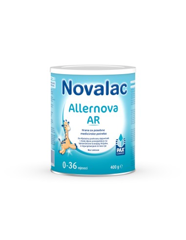 Novalac Allernova AR  hrana za dojenčad i malu djecu s alergijom na bjelančevine kravljeg mlijeka