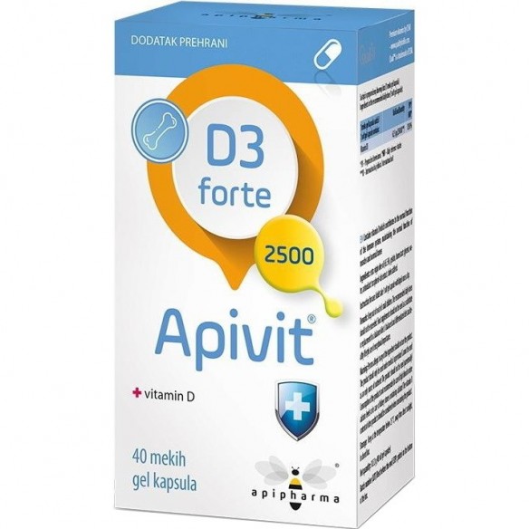 Apipharma Apivit D3 Forte 2500 IU kapsule