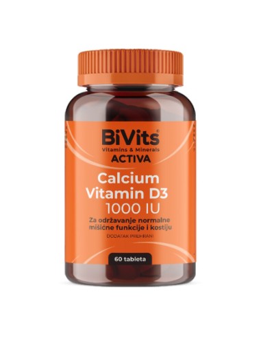 Abela BiVits Activa Calcium Vitamin D3 1000 IU tablete