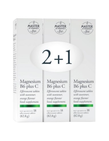 Master of Pharmacy Magnezij B6 plus C šumeće tablete 2 + 1 Promo pakiranje