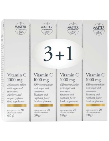 Master of Pharmacy Vitamin C 1000 mg šumeće tablete 3 +1 Promo pakiranje