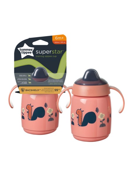 Tommee Tippee Superstar šalica s usnikom 6+ losos Tommee Tippee Superstar šalica s usnikom 6+ losos
