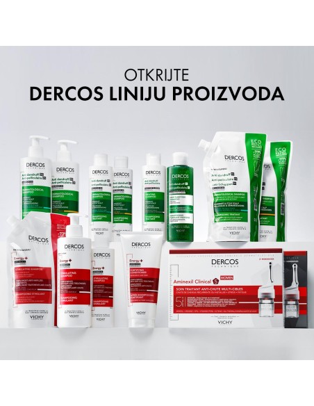 Vichy DERCOS šampon protiv prhuti za suho vlasište  + eko punjenje za suho vlasište