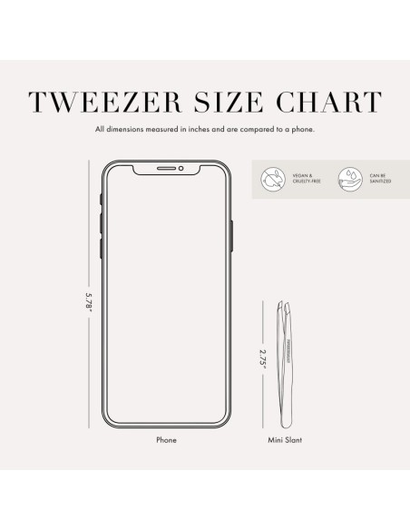 Tweezerman Rose Gold Mini Slant & Case Mini pinceta s kosim vrhom Rose gold i etui