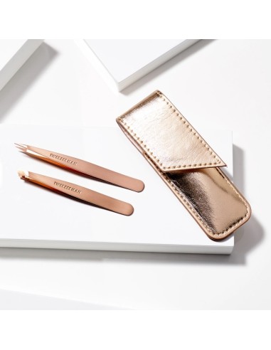 Tweezerman Rose Gold Petite Tweeze Set mikro mini pinceta Rose gold  (kosi i špicasti vrh) Tweezerman Rose Gold Petite Tweeze Set mikro mini pinceta Rose gold  (kosi i špicasti vrh)