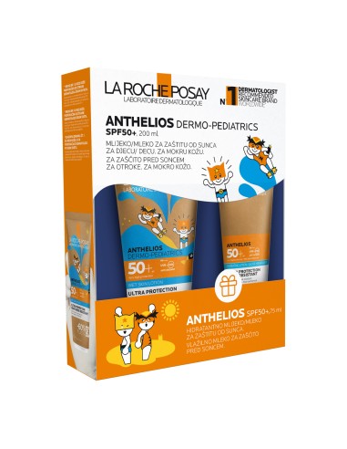 La Roche-Posay Anthelios DP Wet Skin Losion za mokru ili suhu kožu za zaštitu od sunca za djecu SPF50+ PROMO pakiranje