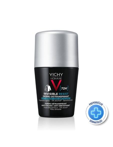 Vichy Homme Invisible resist 72h* Dermo detranspirant Protiv mrlja i nadraženosti Vichy Homme Invisible resist 72h* Dermo detranspirant Protiv mrlja i nadraženosti