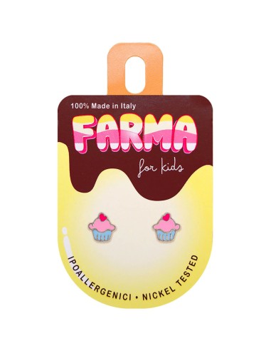 Farma Bijoux Hipoalergene naušnice Cupcakes, 7 mm